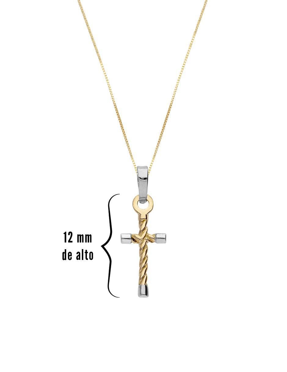 Collar con dije cruz de oro 14 K 4