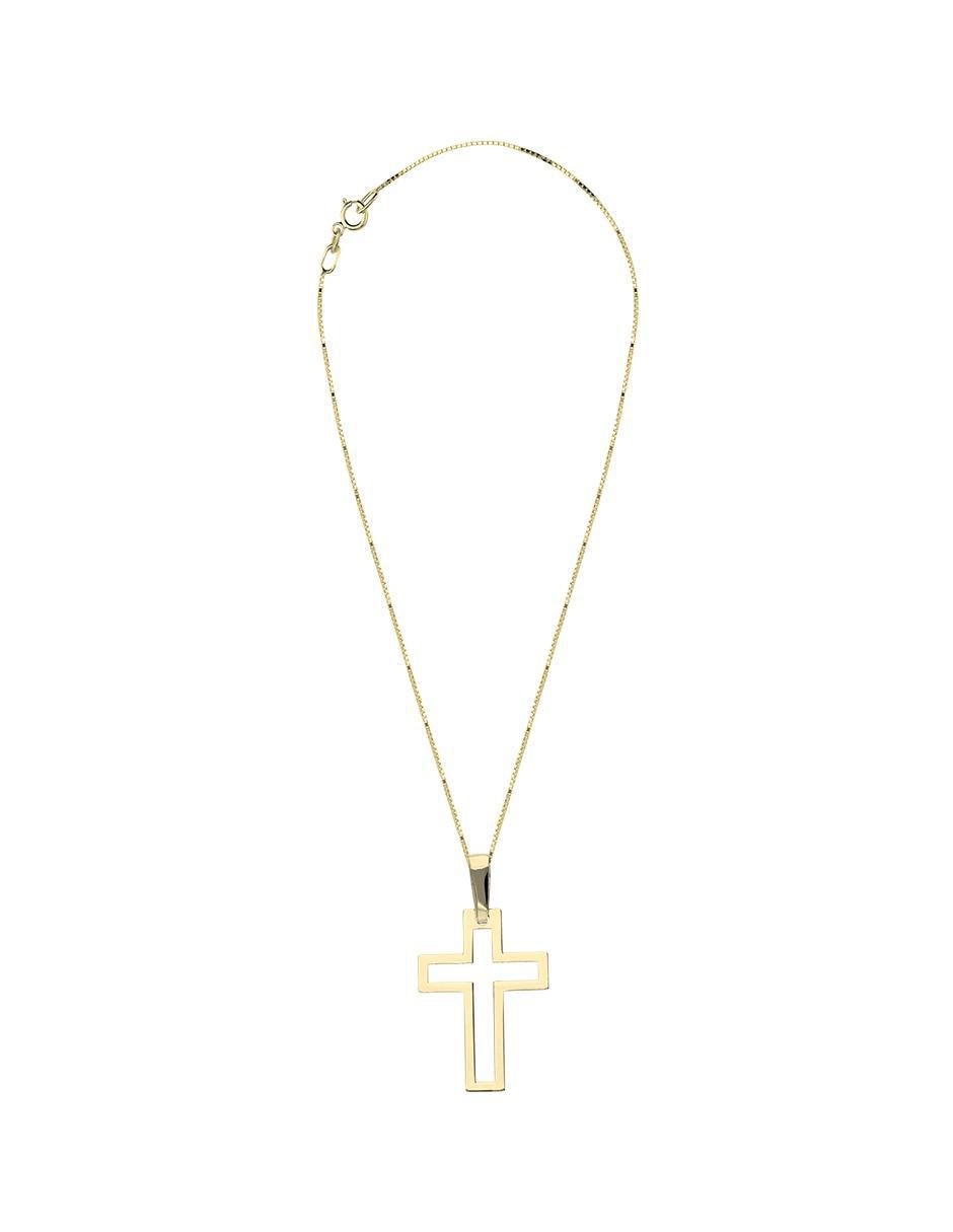 Collar con dije cruz de oro 14 K 3