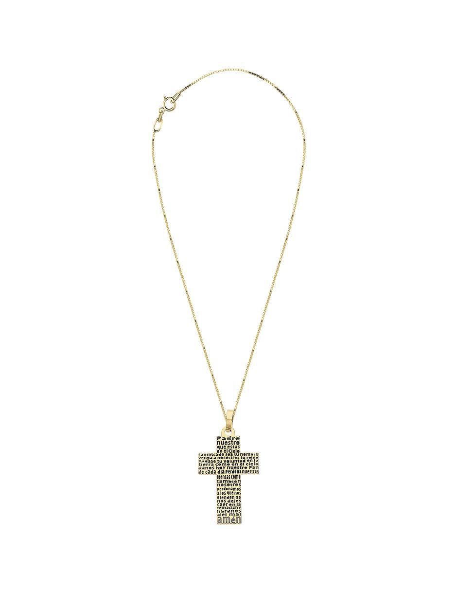 Collar con dije cruz de oro 14 K 3