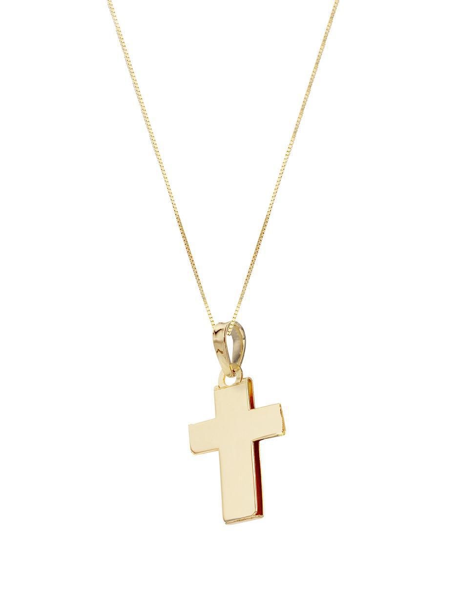 Collar con dije cruz de oro 14 K 2