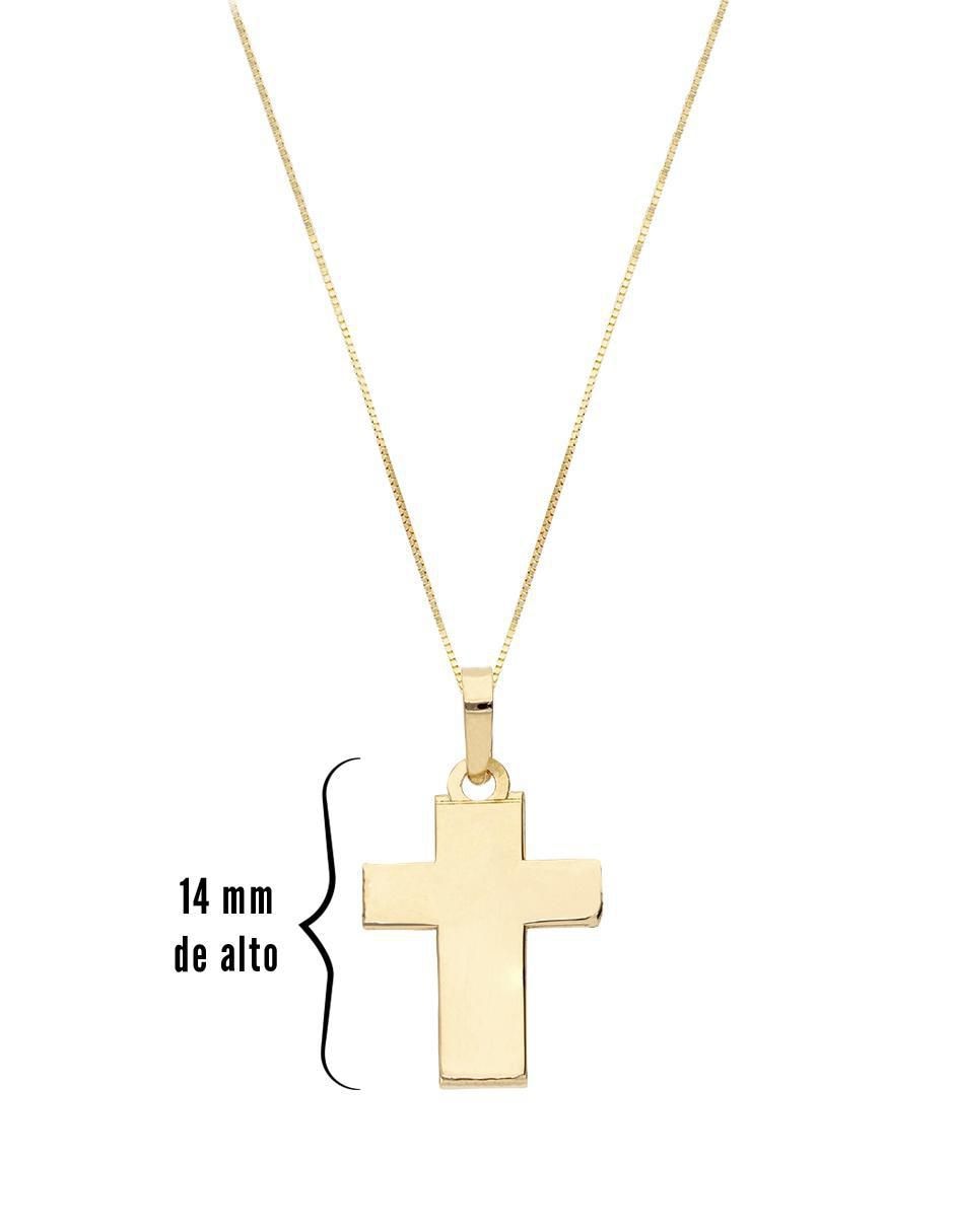 Collar con dije cruz de oro 14 K 4