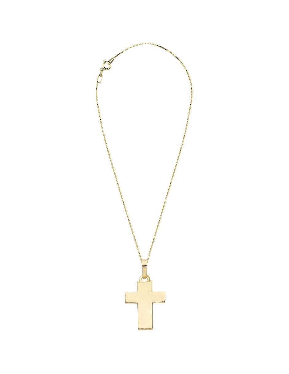 Collar con dije cruz de oro 14 K 3