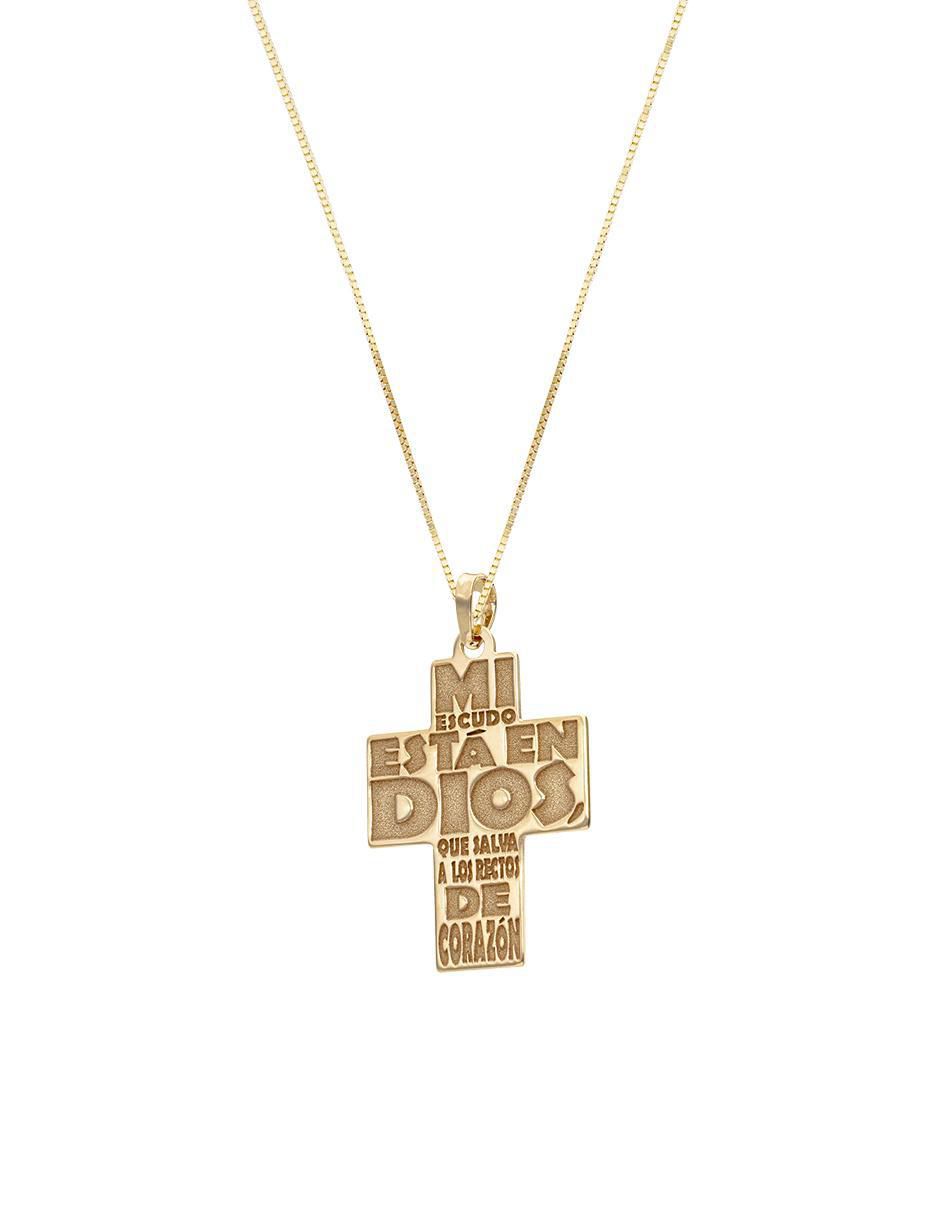 Collar con dije cruz de oro 14 K 2