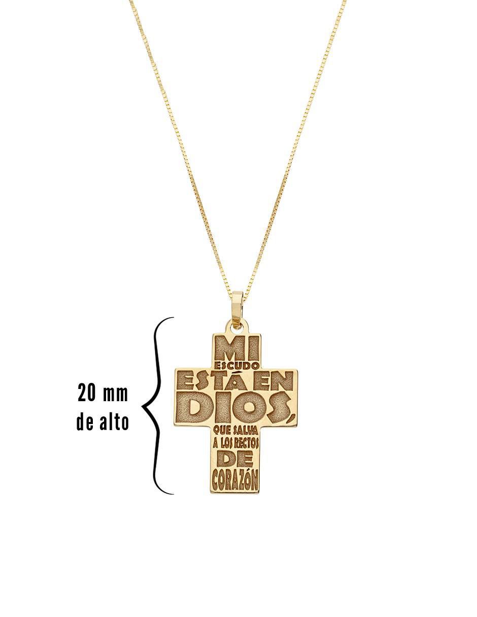 Collar con dije cruz de oro 14 K 5
