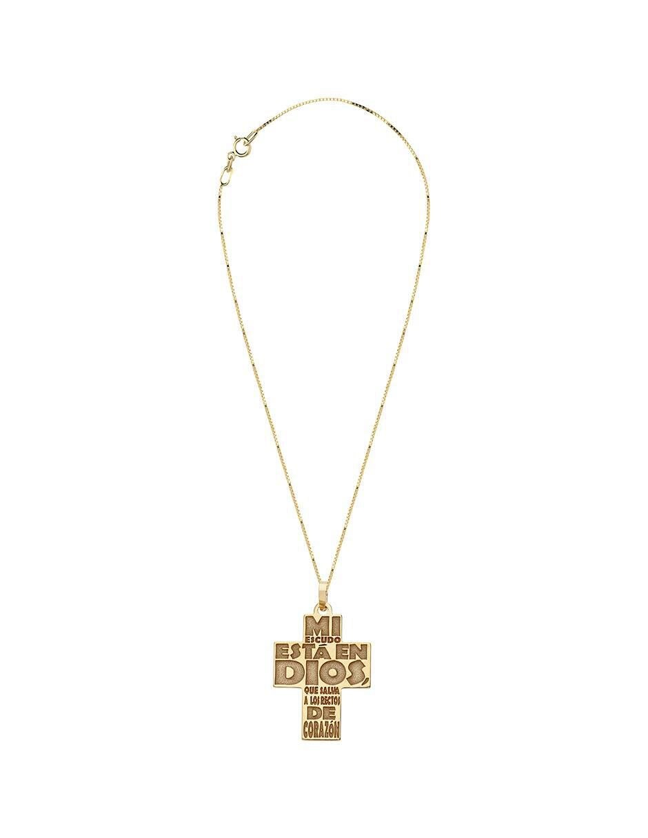 Collar con dije cruz de oro 14 K 3