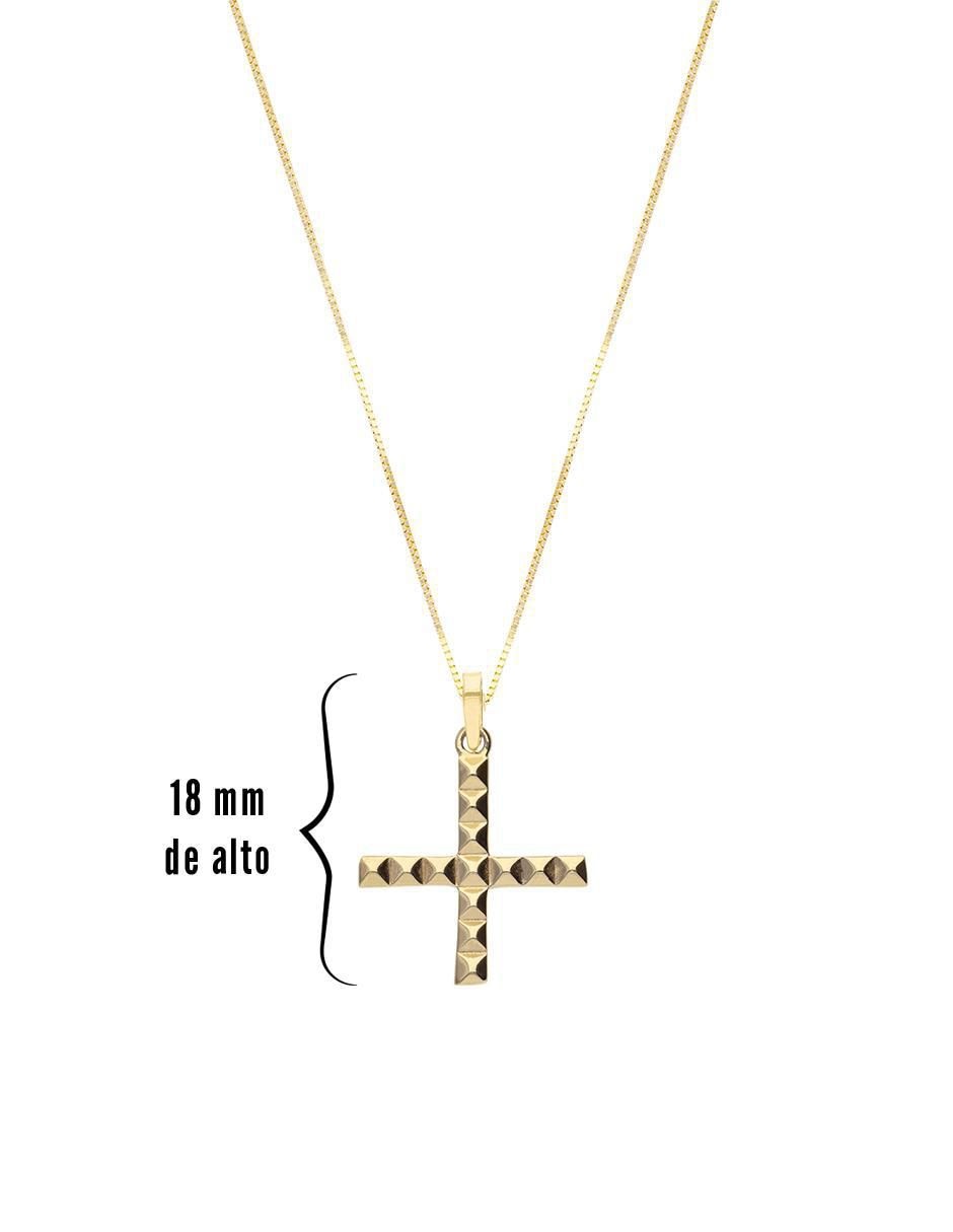 Collar con dije cruz de oro 10 K 4