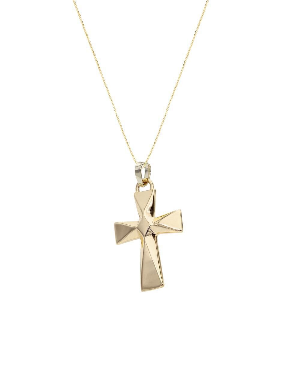Collar con dije cruz de oro 10 K 2