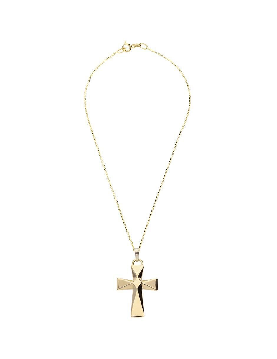 Collar con dije cruz de oro 10 K 3