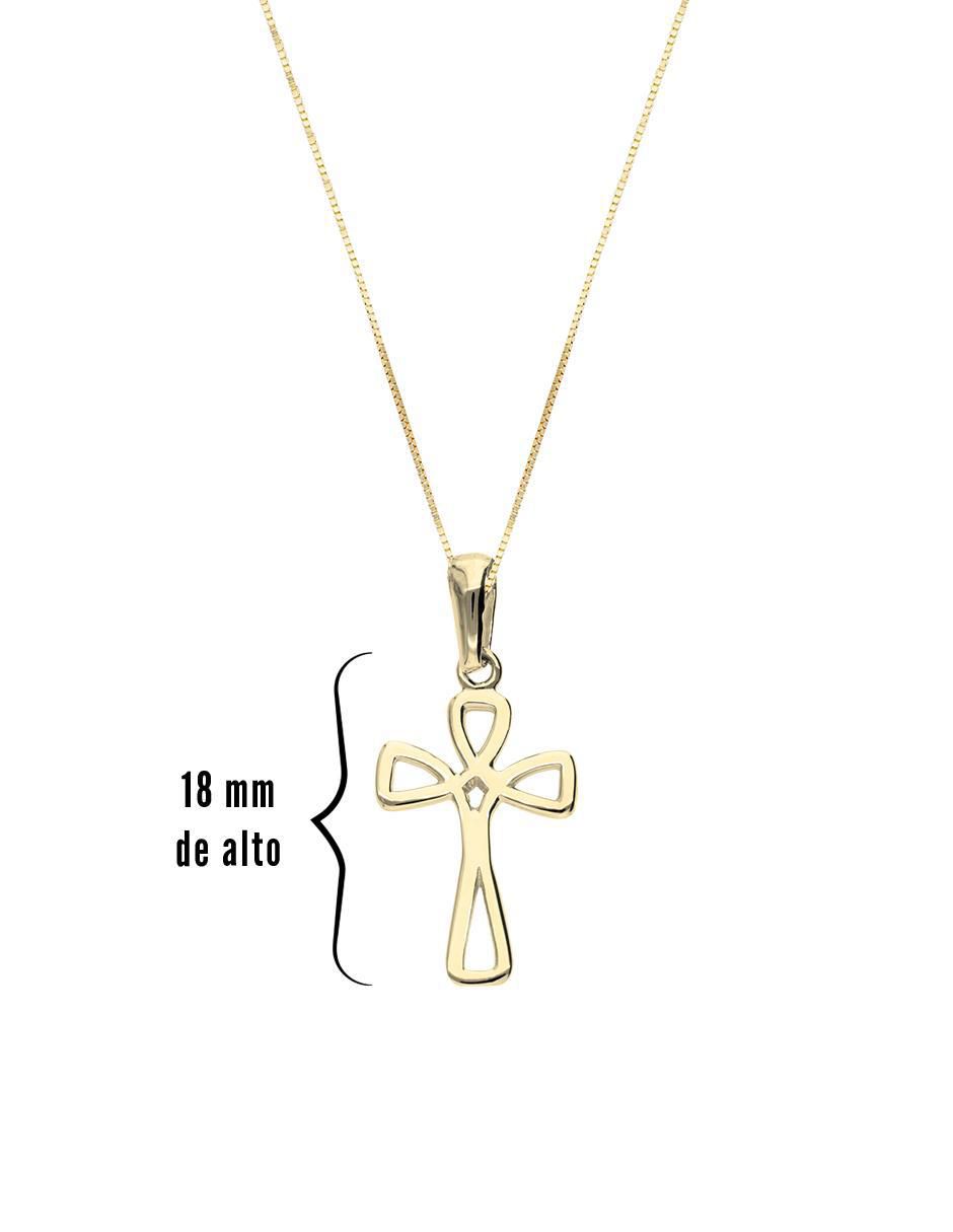 Collar con dije cruz de oro 10 K 4