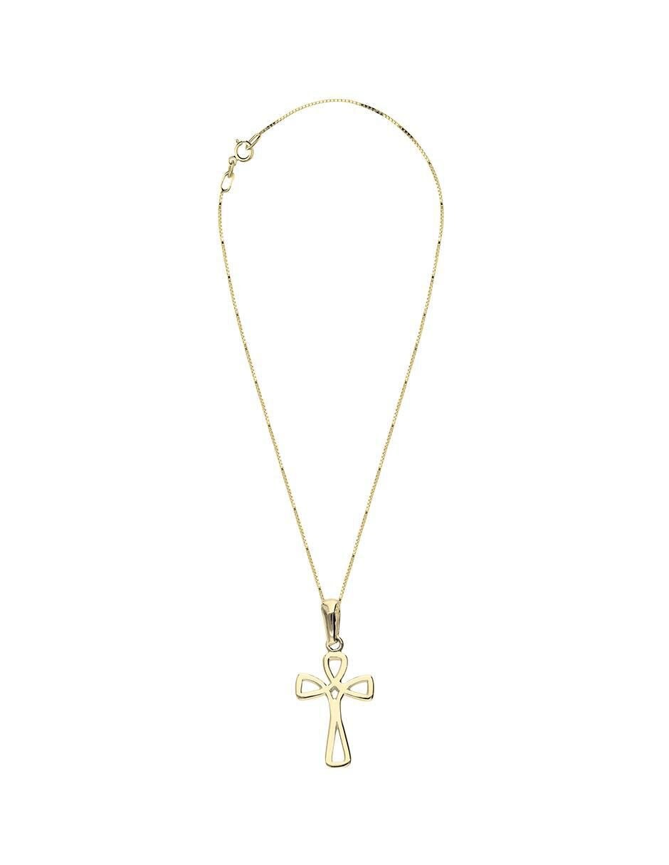 Collar con dije cruz de oro 10 K 3