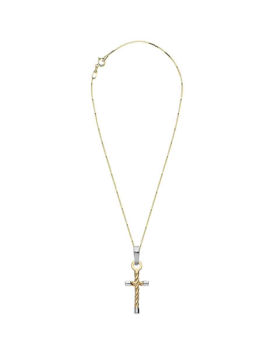 Collar con dije cruz de oro 10 K 3