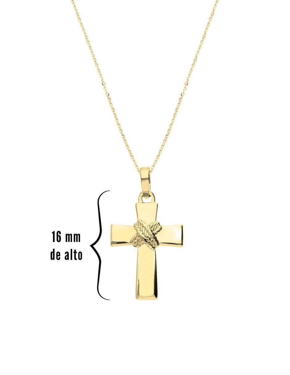 Collar con dije cruz de oro 10 K 4