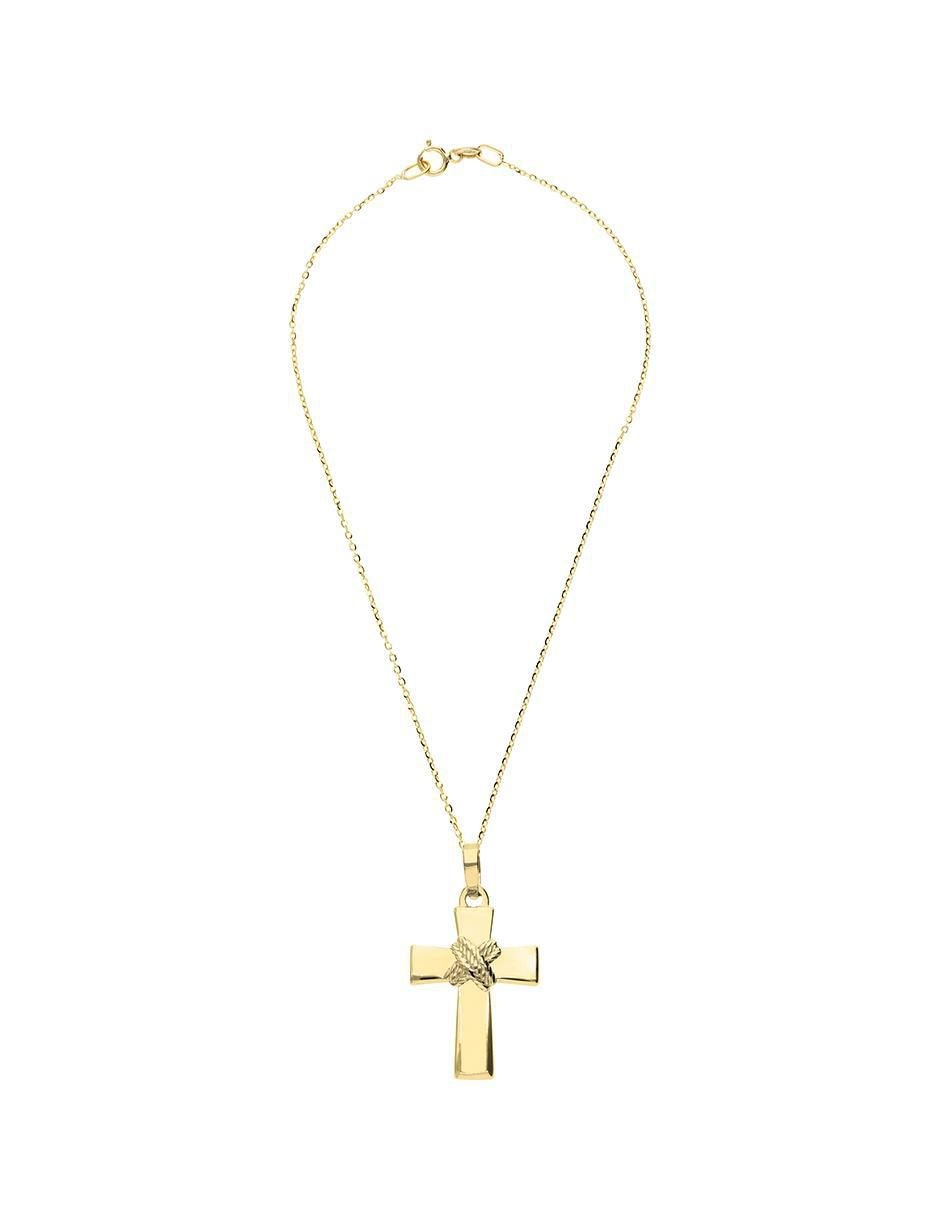 Collar con dije cruz de oro 10 K 3