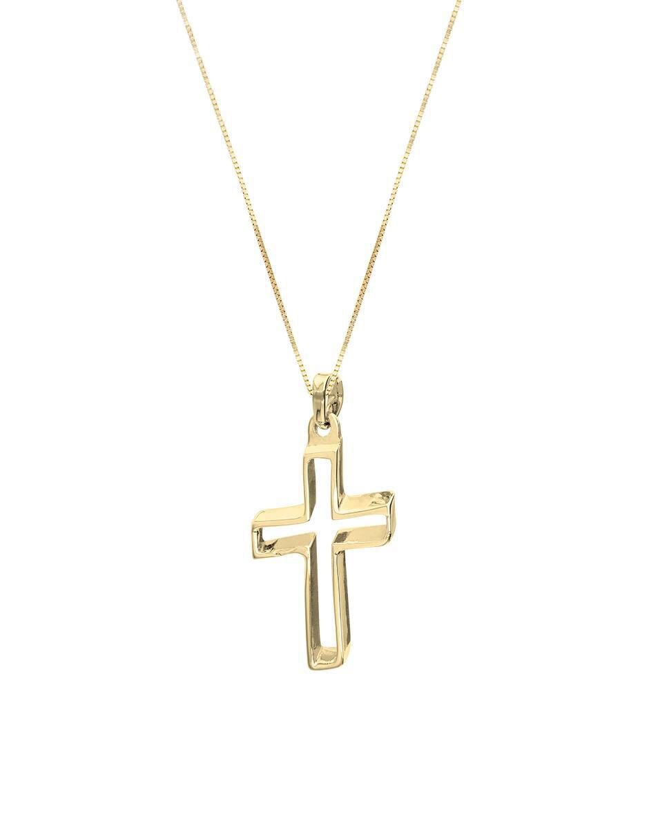 Collar con dije cruz de oro 10 K 2