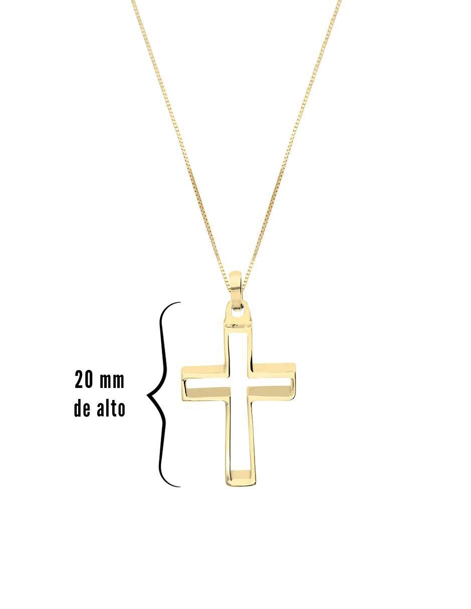 Collar con dije cruz de oro 10 K 4