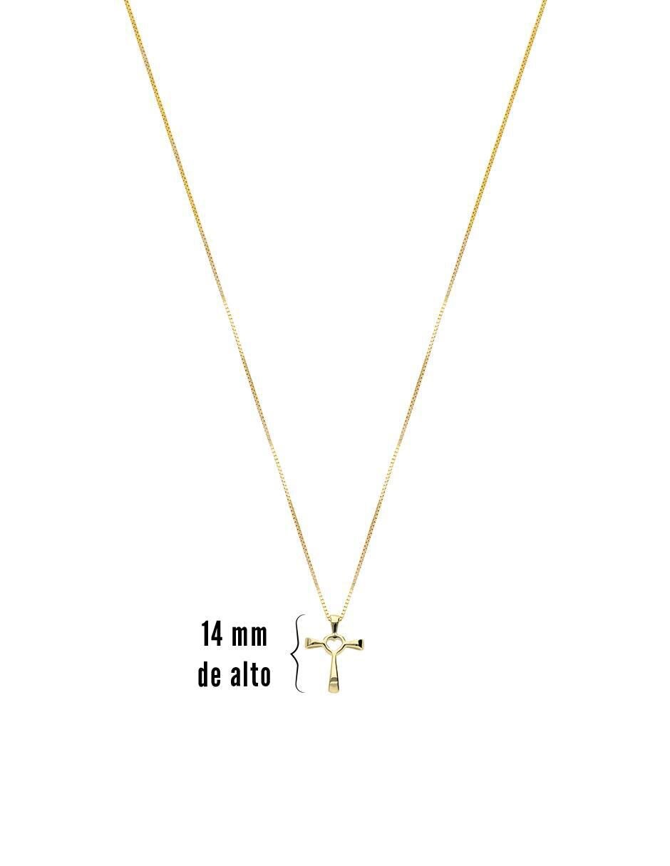 Collar con dije cruz de oro 10 K 4