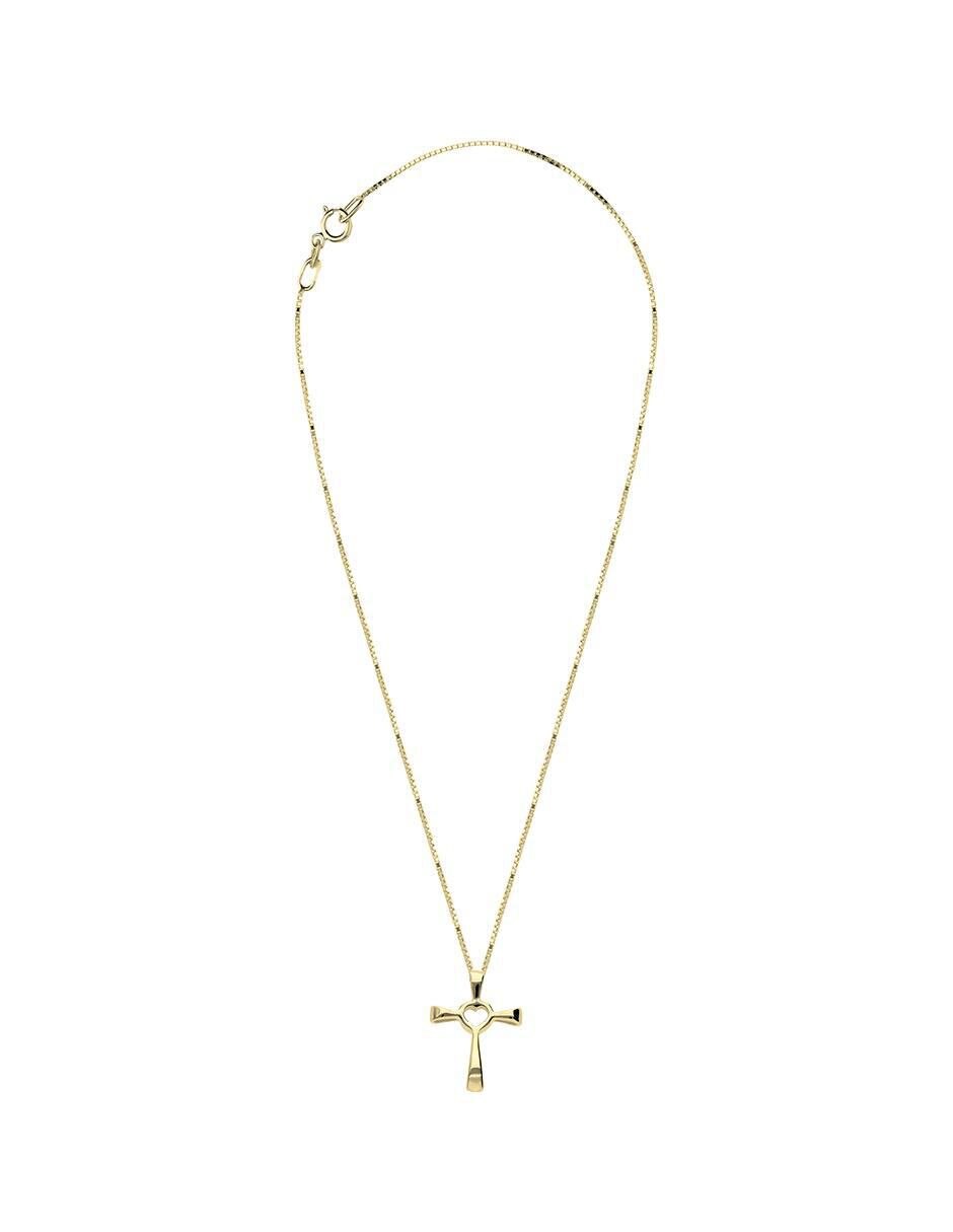 Collar con dije cruz de oro 10 K 3