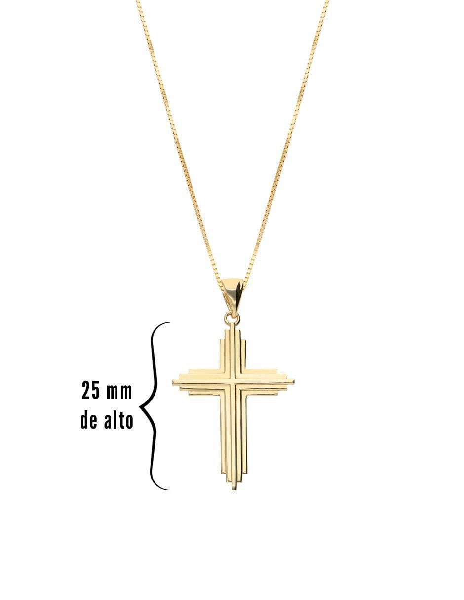 Collar con dije cruz de oro 10 K 5