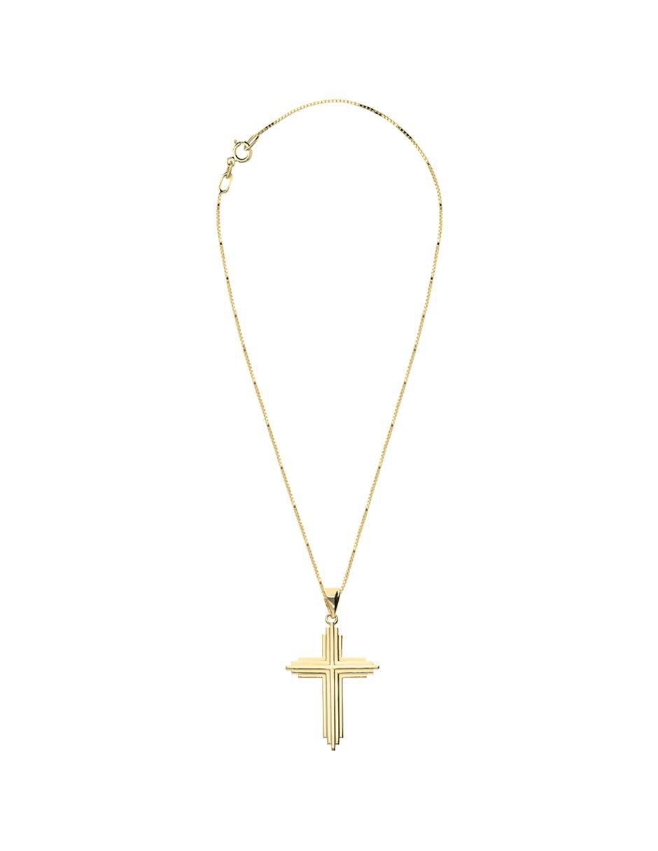 Collar con dije cruz de oro 10 K 3