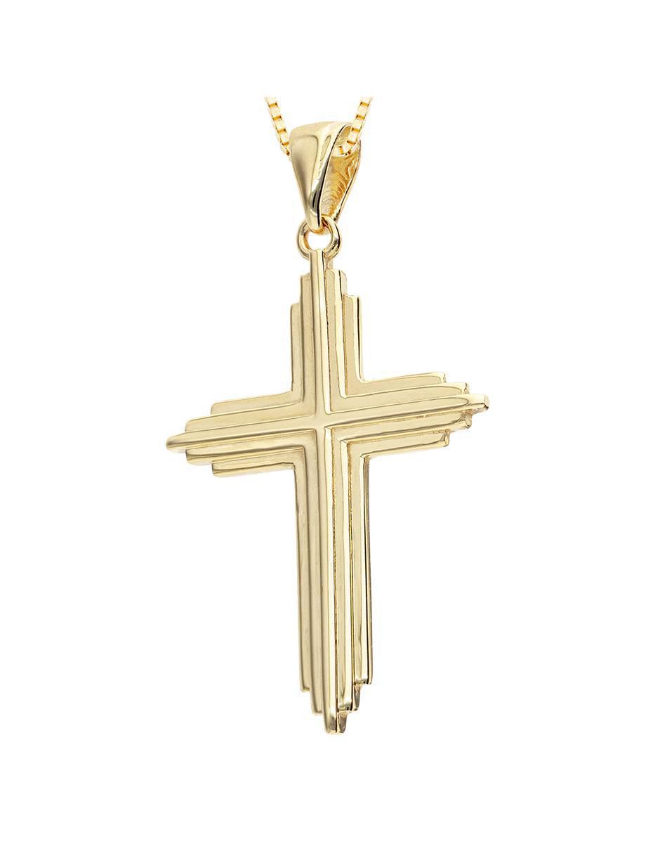 Collar con dije cruz de oro 10 K 4