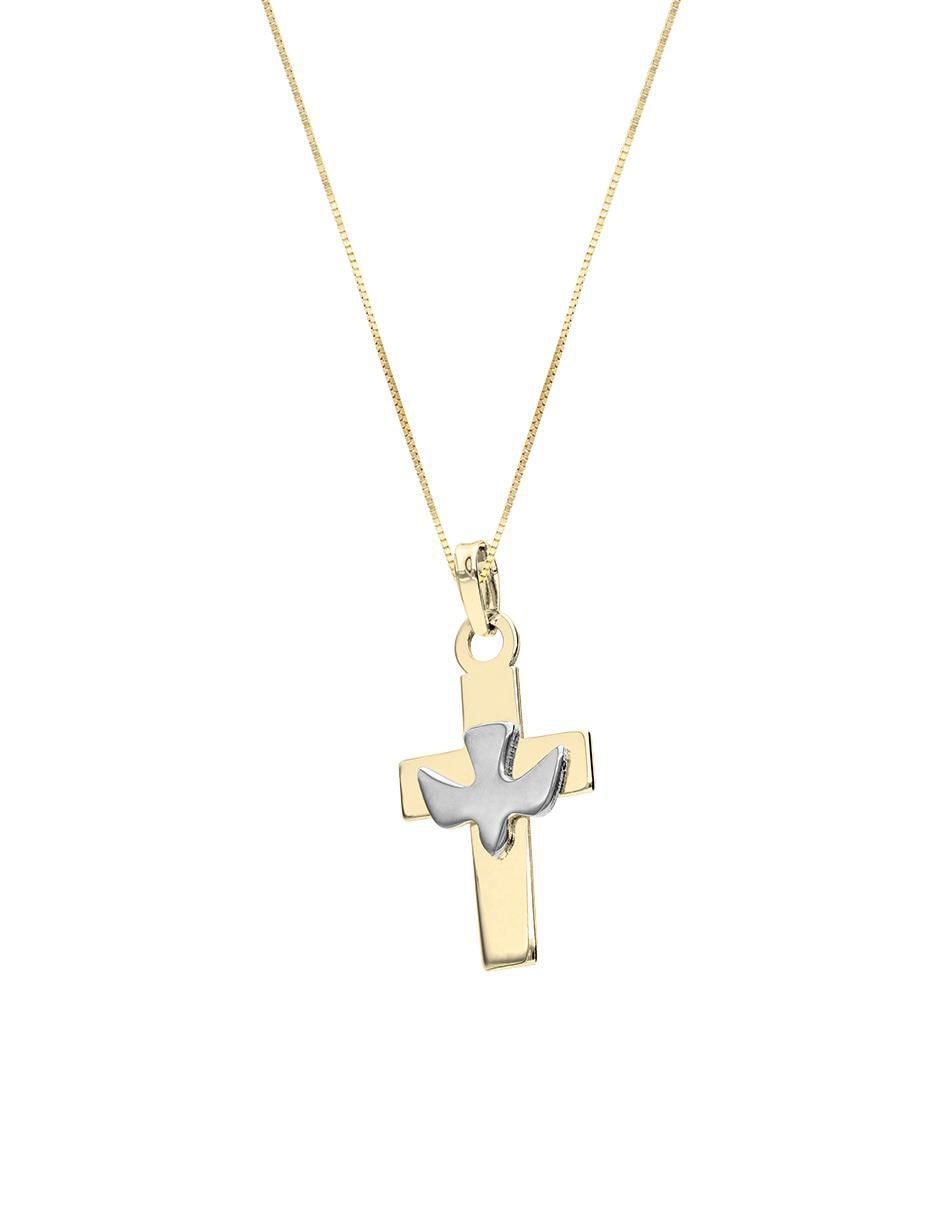 Collar con dije cruz de oro 10 K 2