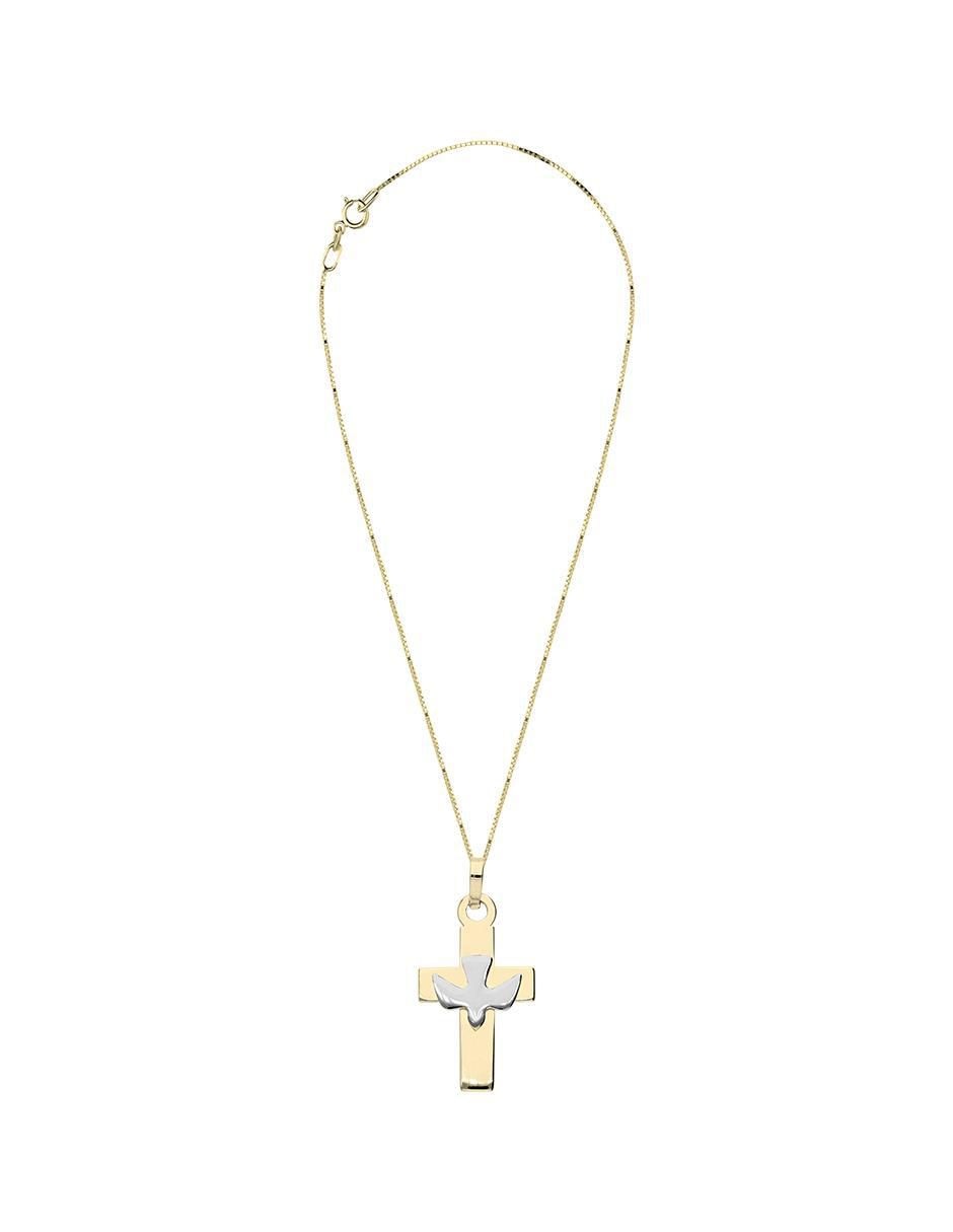 Collar con dije cruz de oro 10 K 3