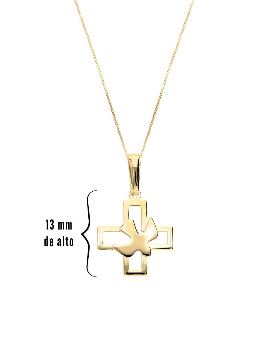 Collar con dije cruz de oro 10 K 4