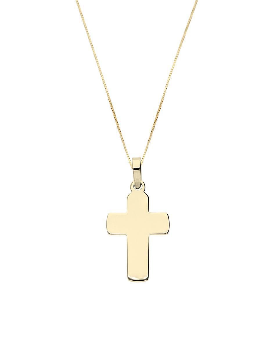Collar con dije de cruz de oro 10 K Collar con dije de cruz de oro 10 K