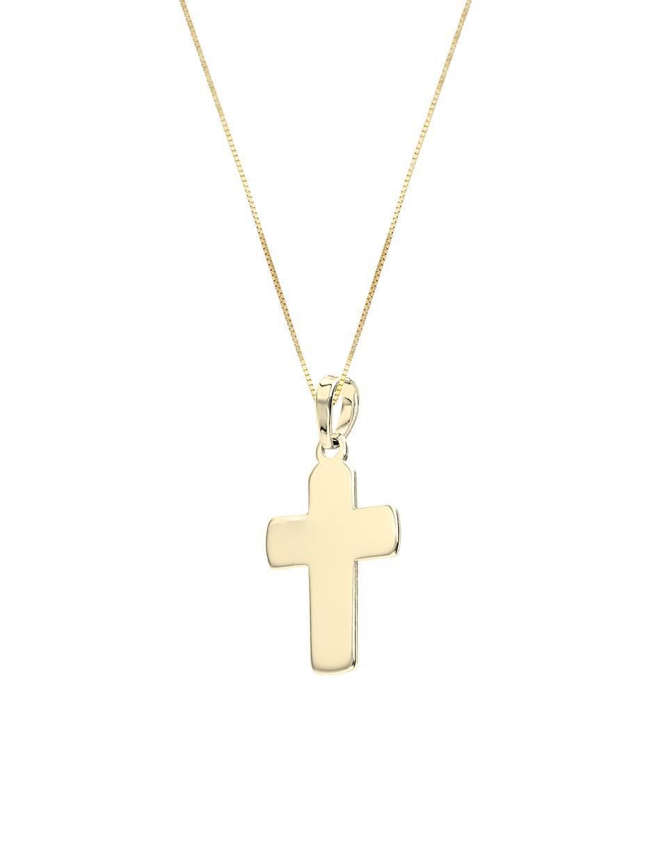 Collar con dije cruz de oro 10 K 2