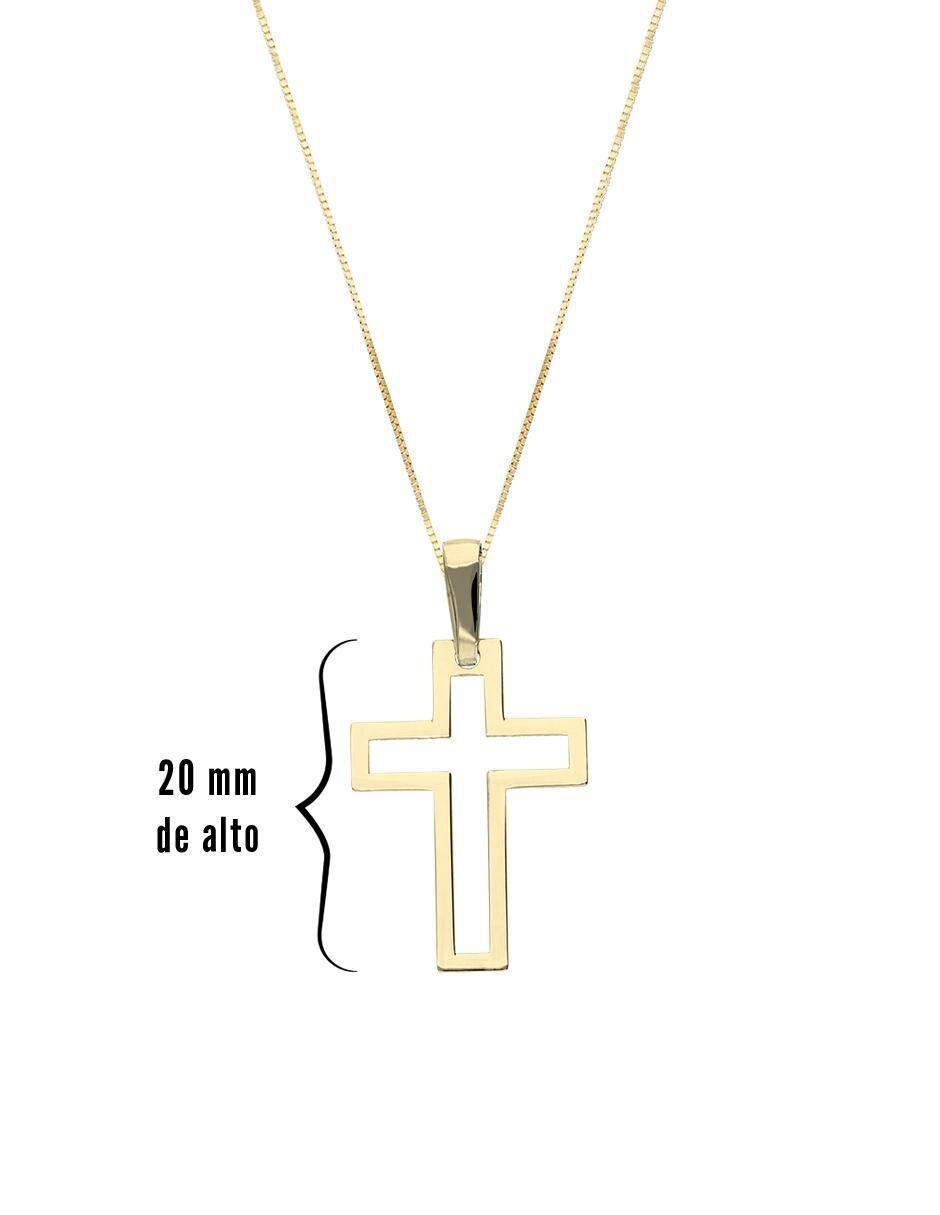 Collar con dije cruz de oro 10 K 4