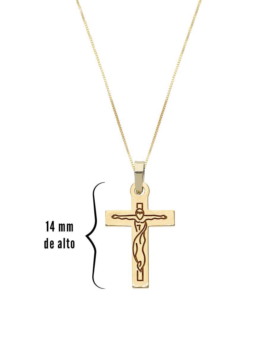 Collar con dije cruz de oro 10 K 4