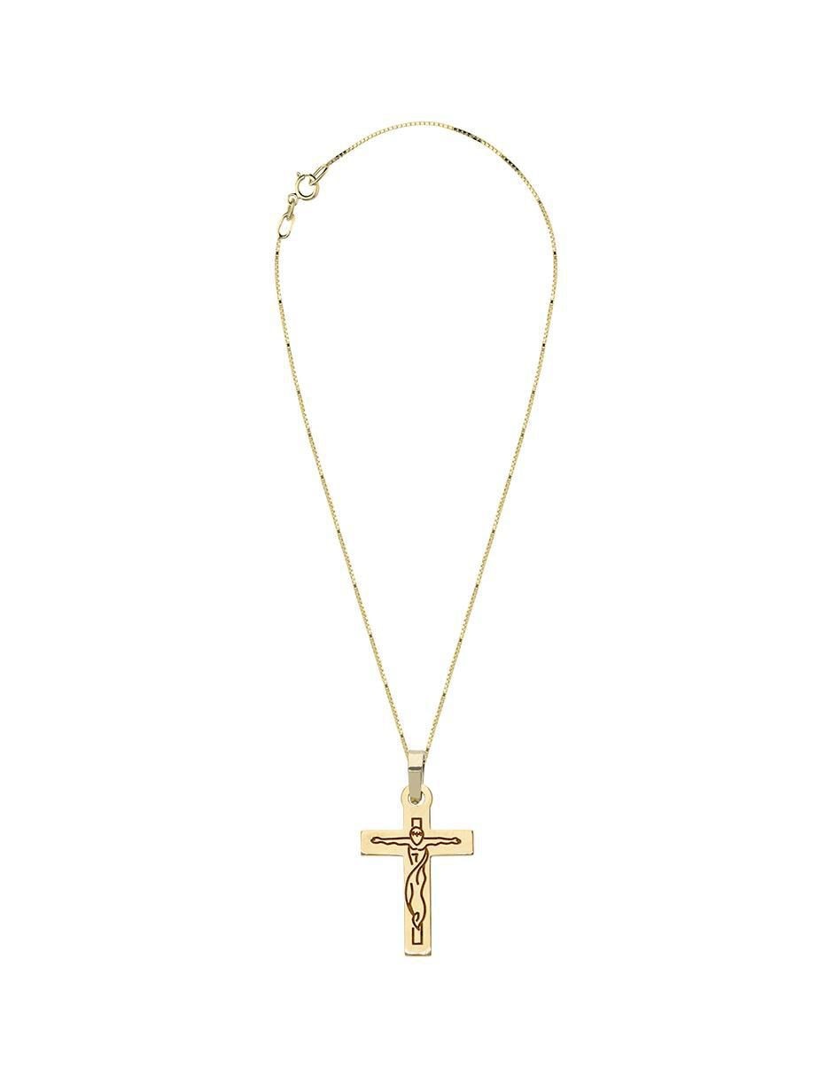 Collar con dije cruz de oro 10 K 3