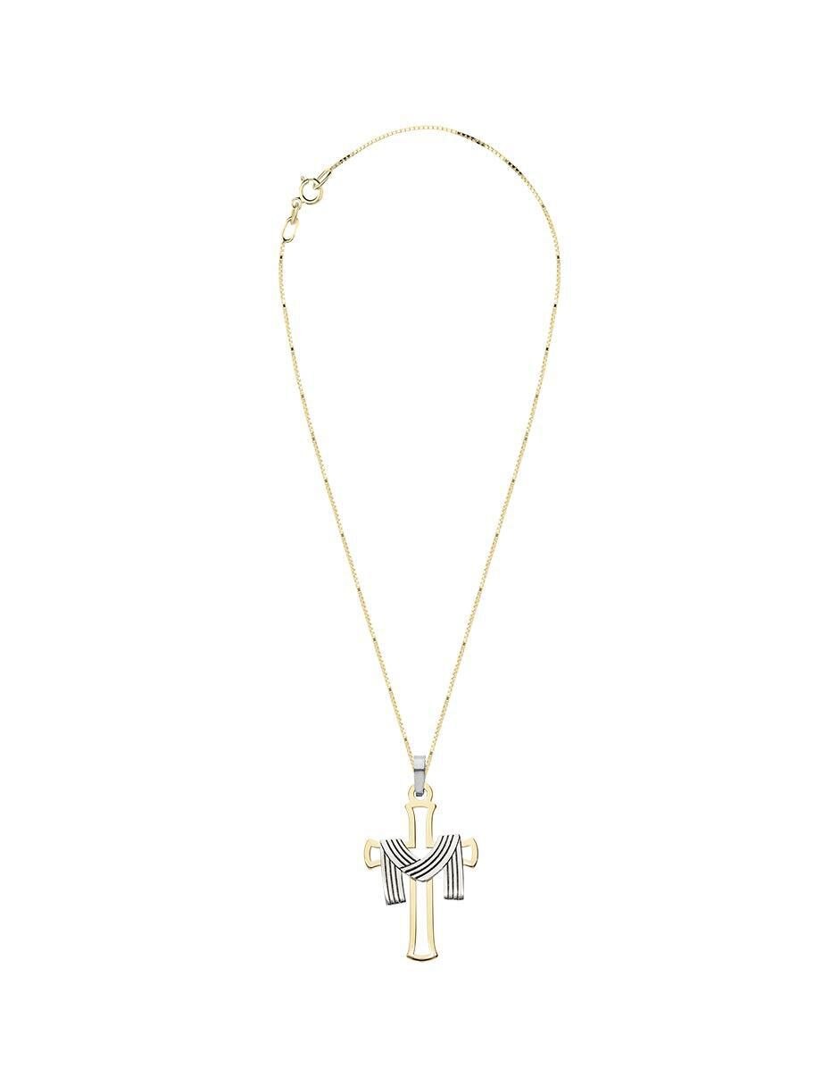 Collar con dije cruz de oro 10 K 3