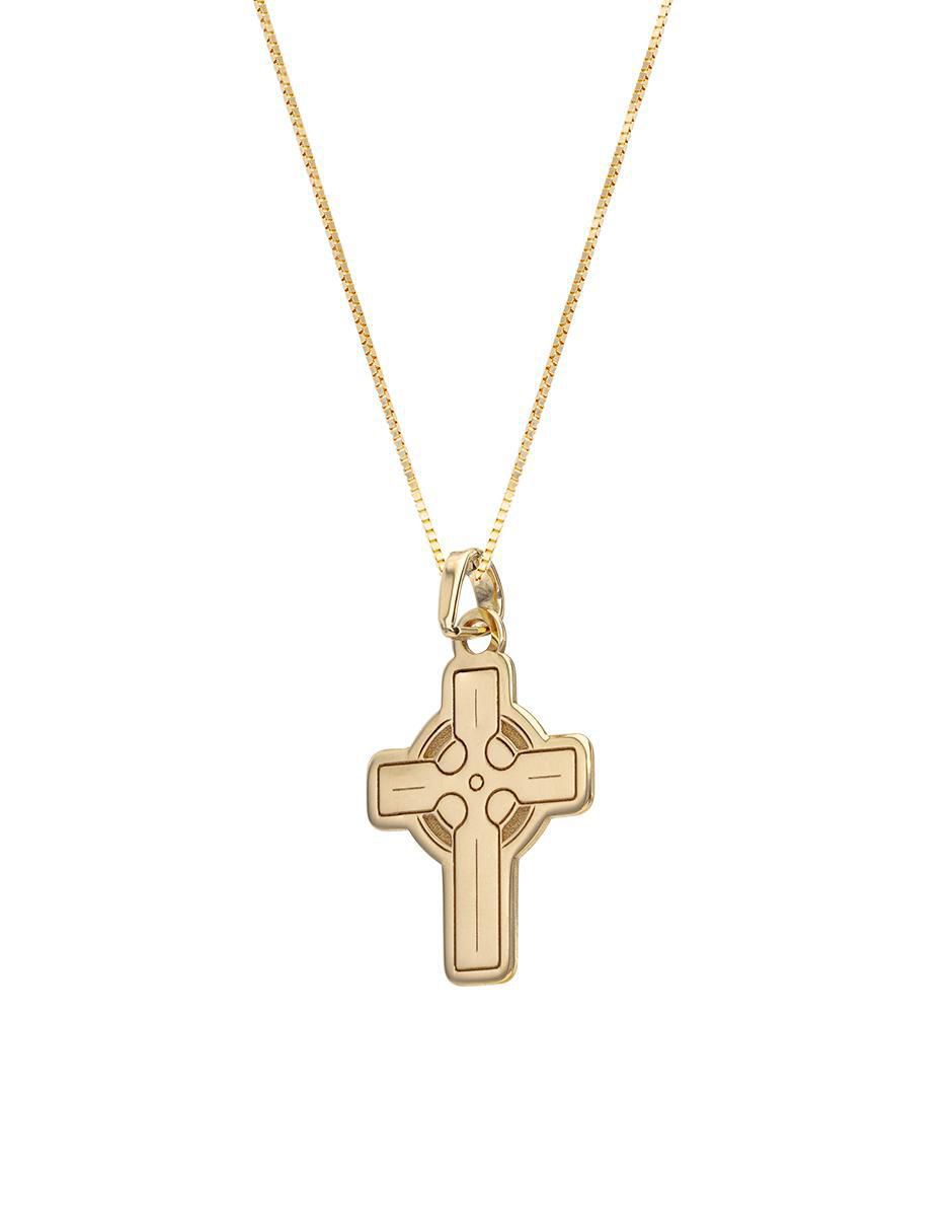 Collar con dije cruz de oro 10 K 2