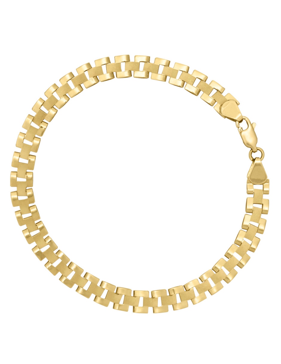 Pulsera de oro 14 K acabado brillante