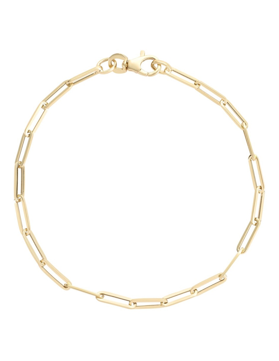 Pulsera de oro 14 K acabado brillante