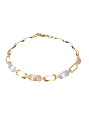 Pulsera de oro 14 K con acabado brillante