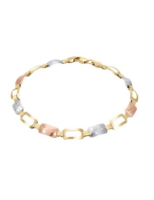Pulsera de oro 14 k con acabado baño de oro