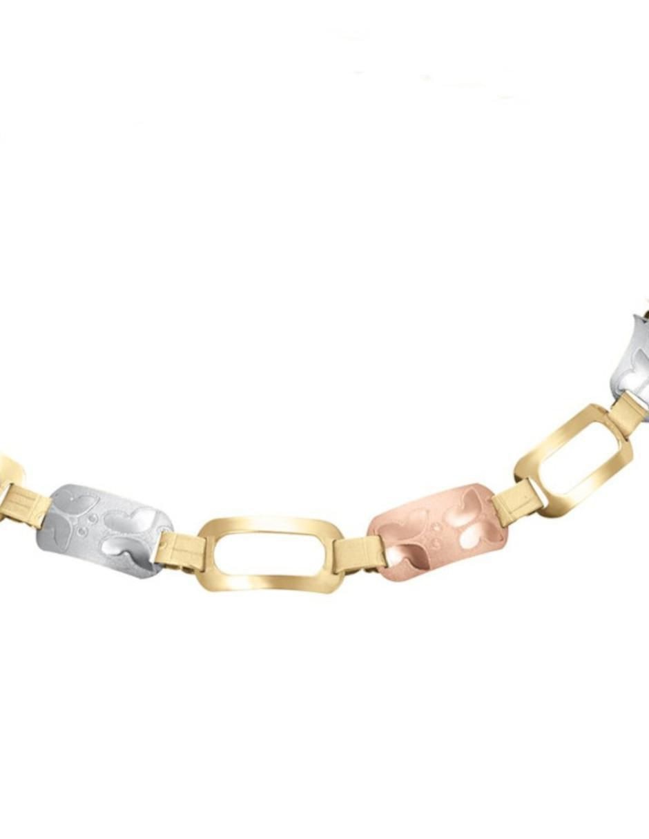 Pulsera de oro 14 k con acabado baño de oro