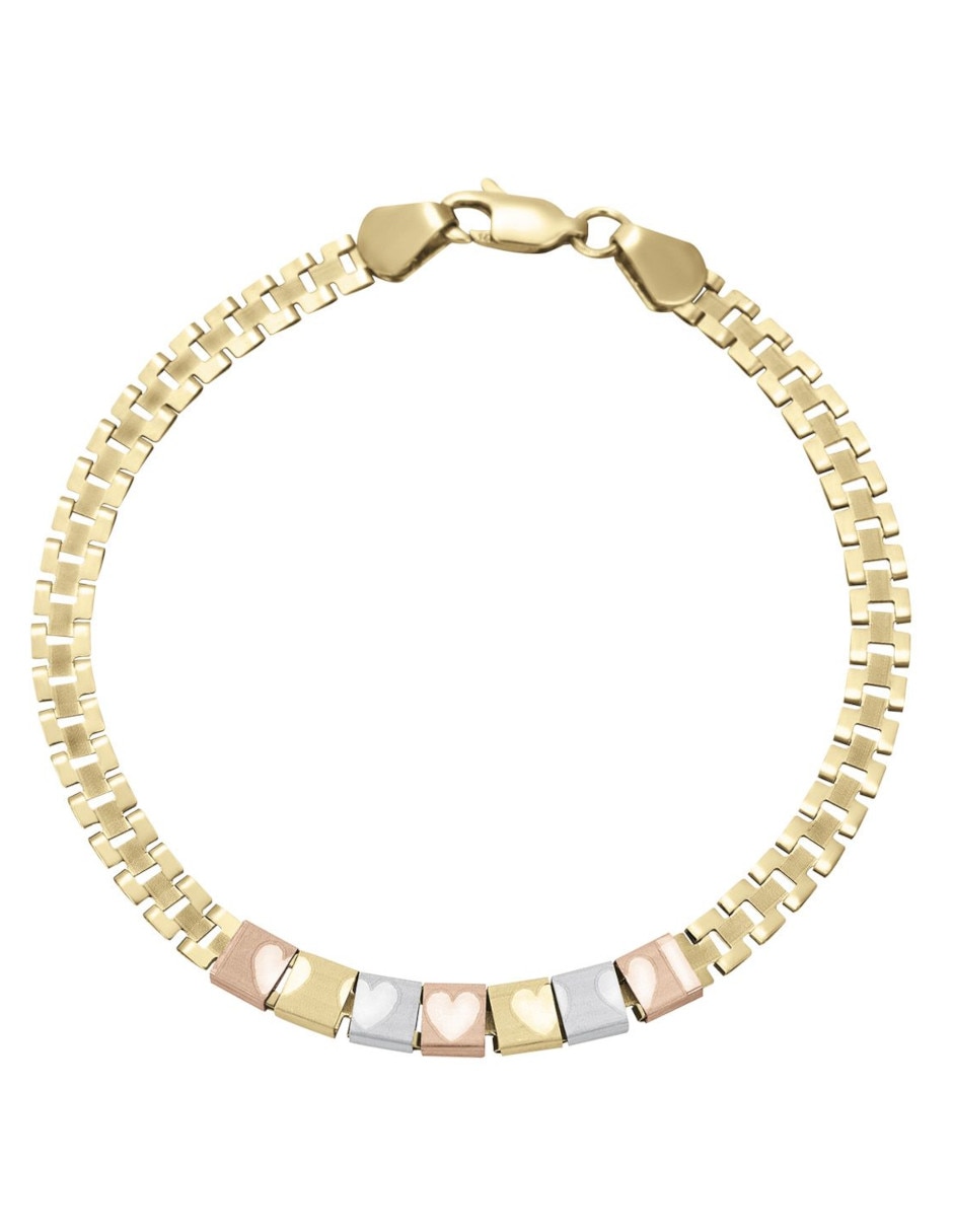 Pulsera de oro 14 K acabado brillante Pulsera de oro 14 K acabado brillante