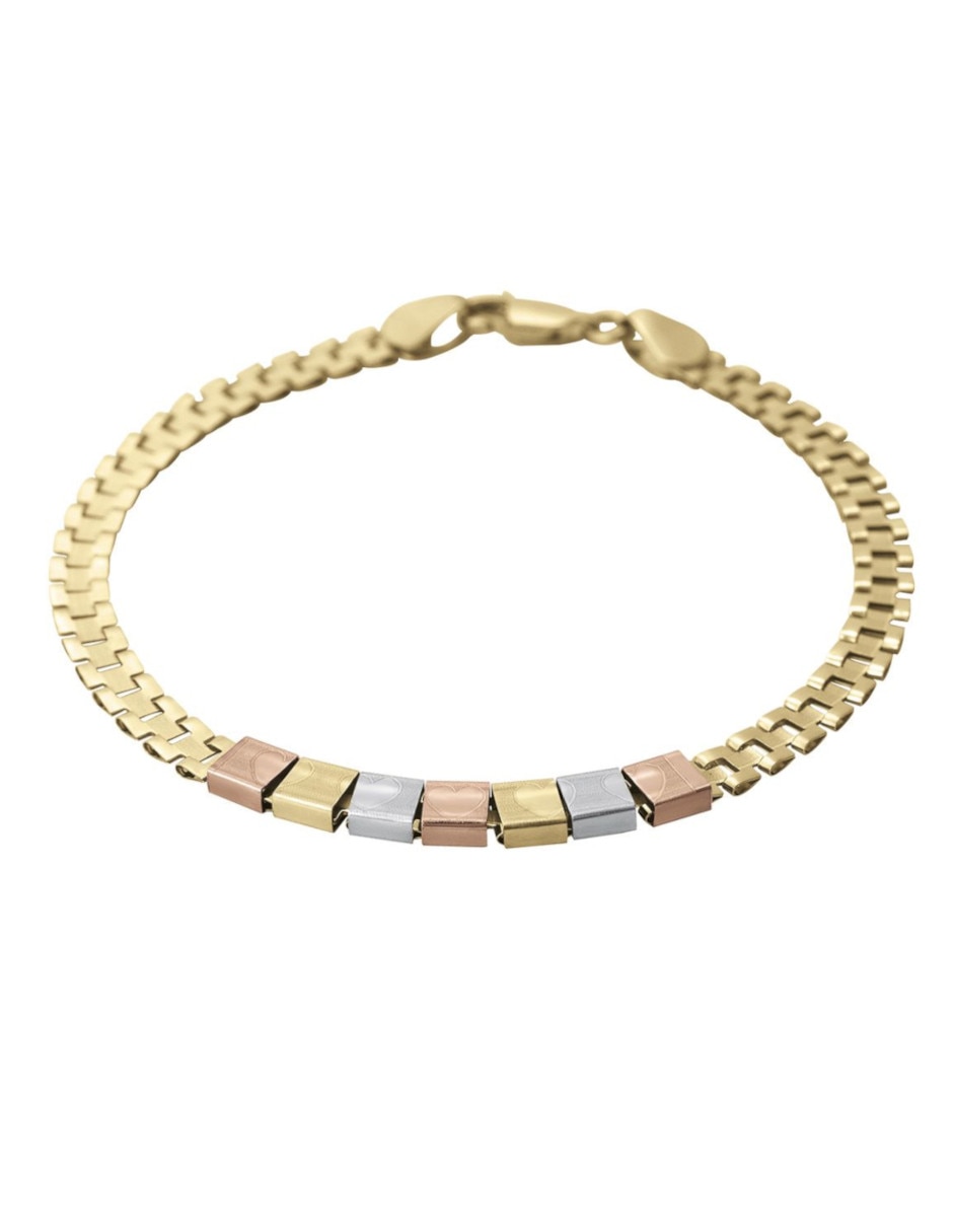 Pulsera de oro 14 K acabado brillante 3