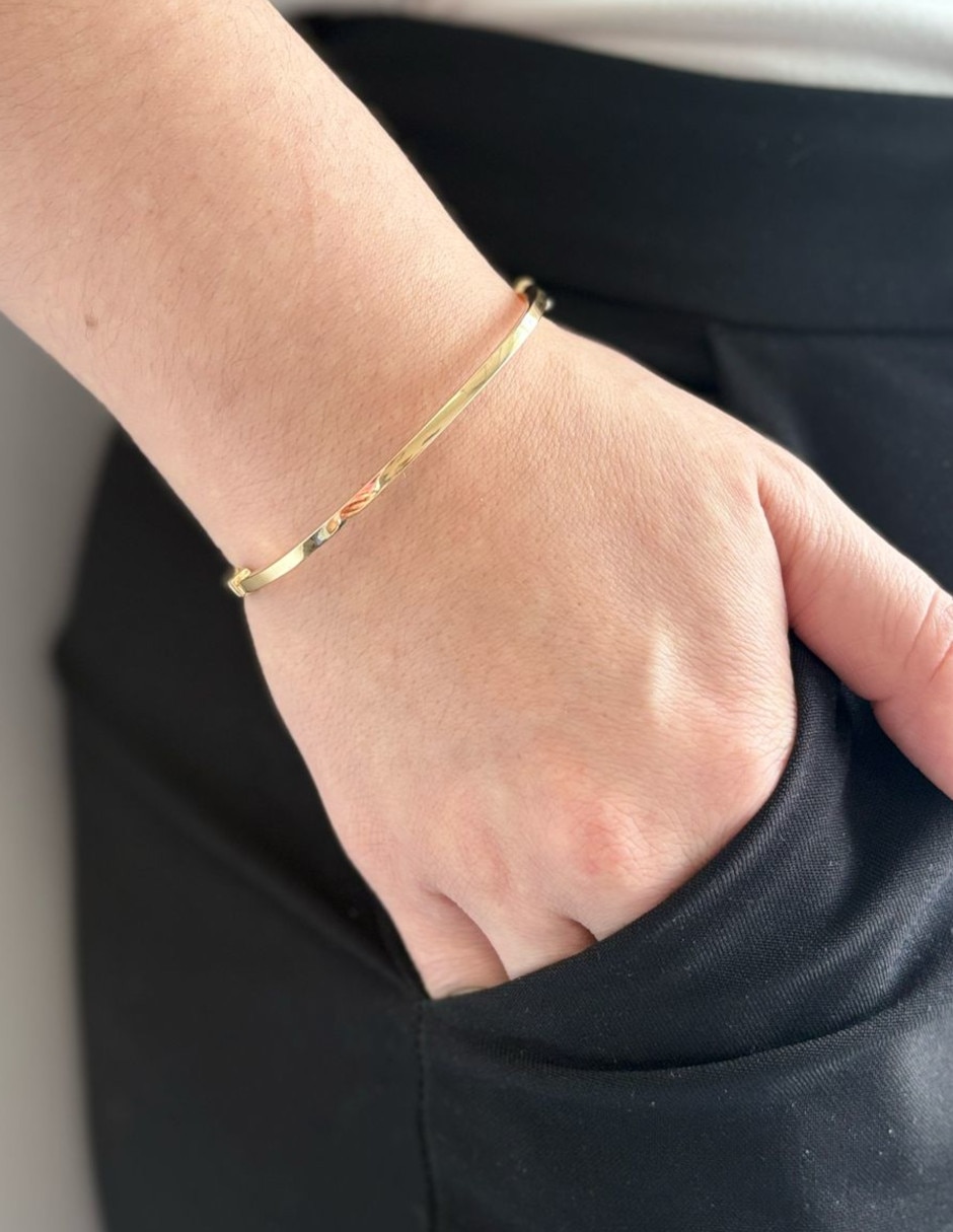 Brazalete de oro 14 K acabado brillante 2