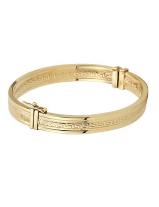 Brazalete de oro 14 K acabado pulido Brazalete de oro 14 K acabado pulido