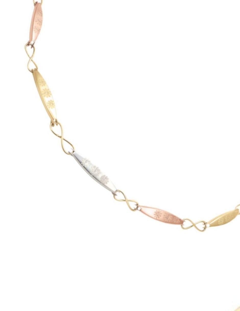 Pulsera de oro 14 k con acabado brillante
