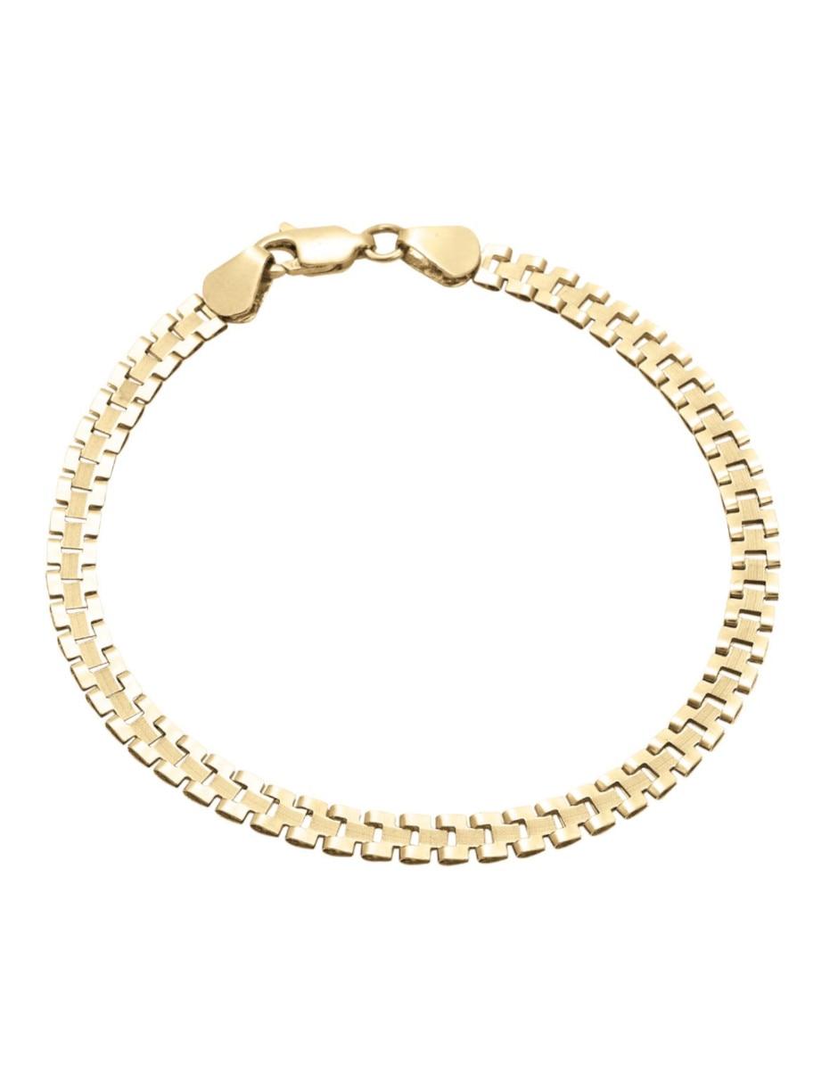 Pulsera de oro 14 k con acabado pulido
