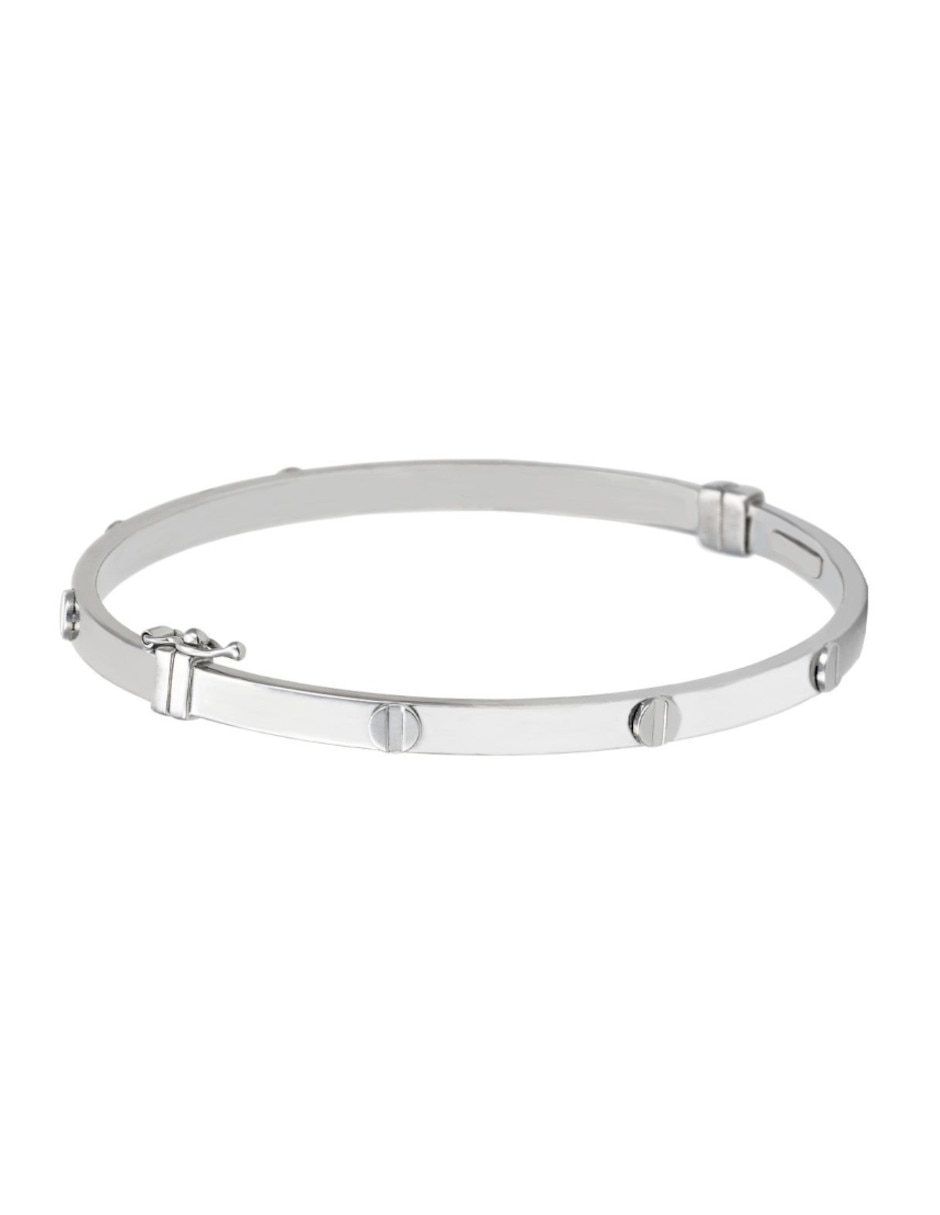 Brazalete Cristal Joyas de oro blanco 14 k