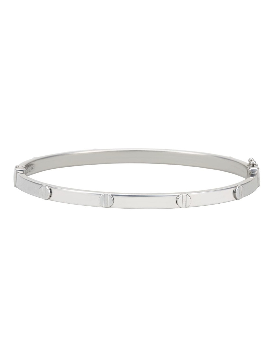 Brazalete Cristal Joyas de oro blanco 14 k