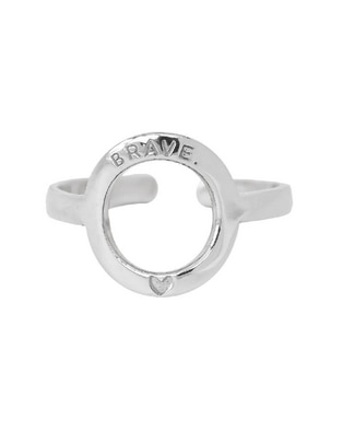 Anillo redondo Self-Love P 925 de plata mate
