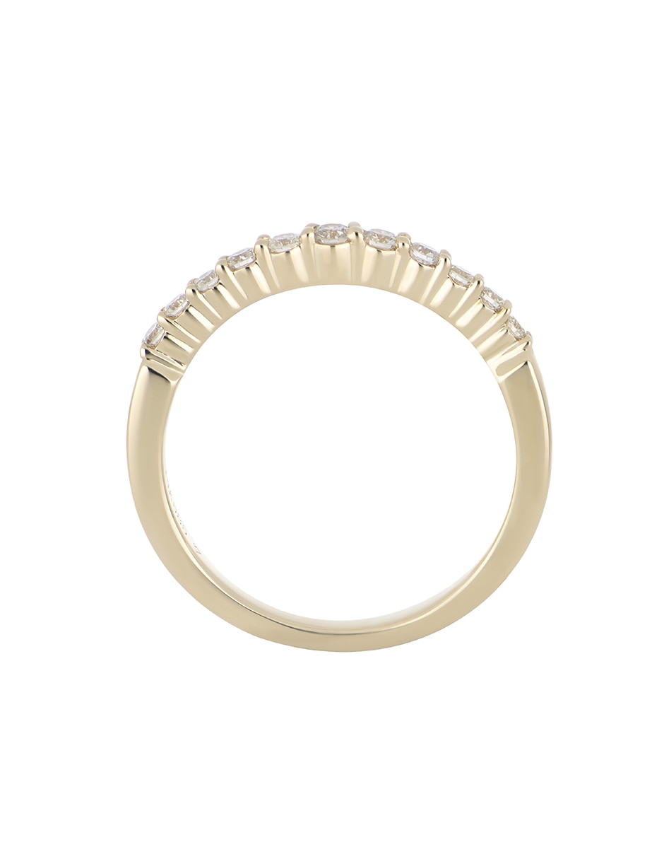 Anillo Classy 14 k de oro amarillo diamante liso 3