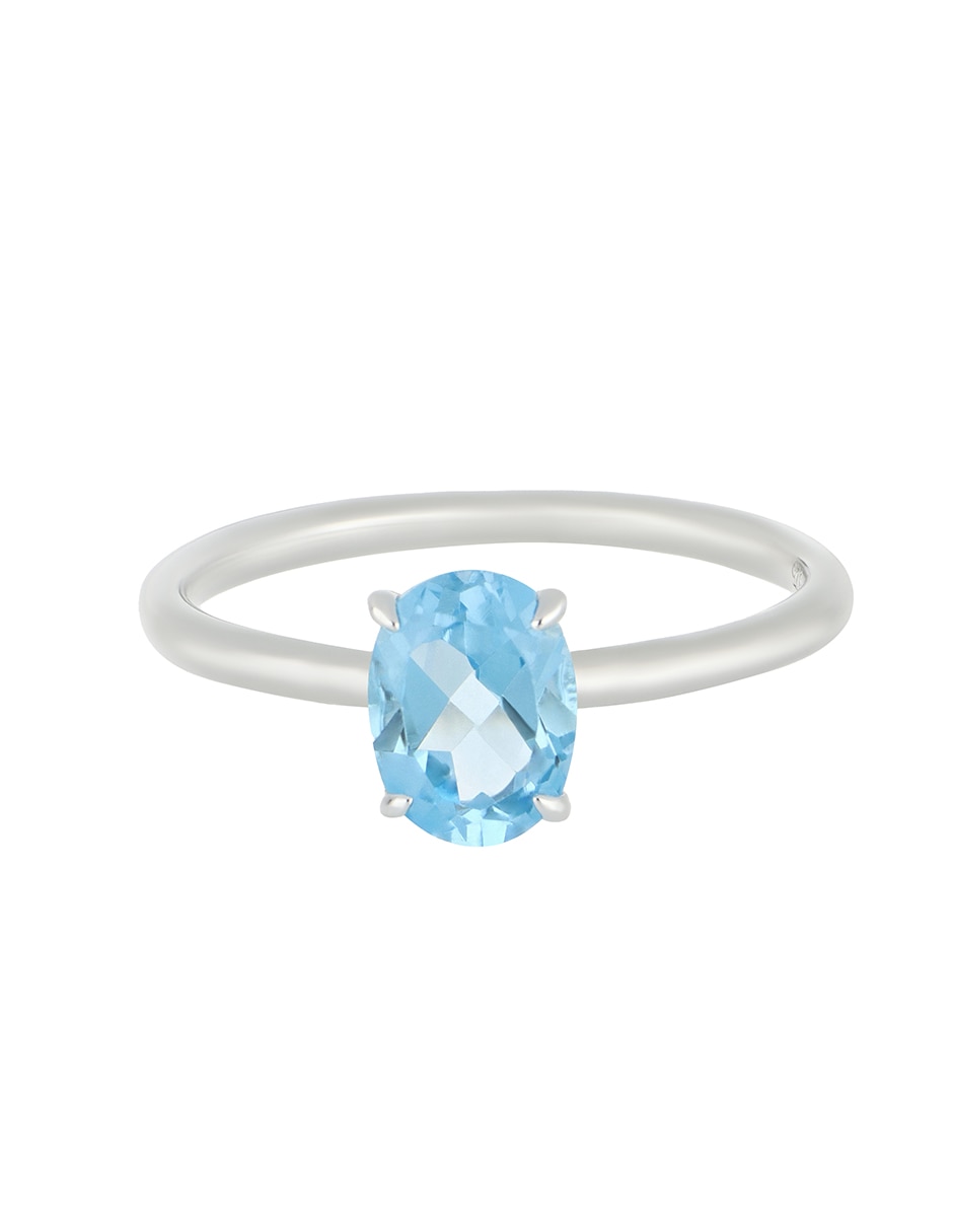 Anillo Colorful P 925 de plata topacio liso 2